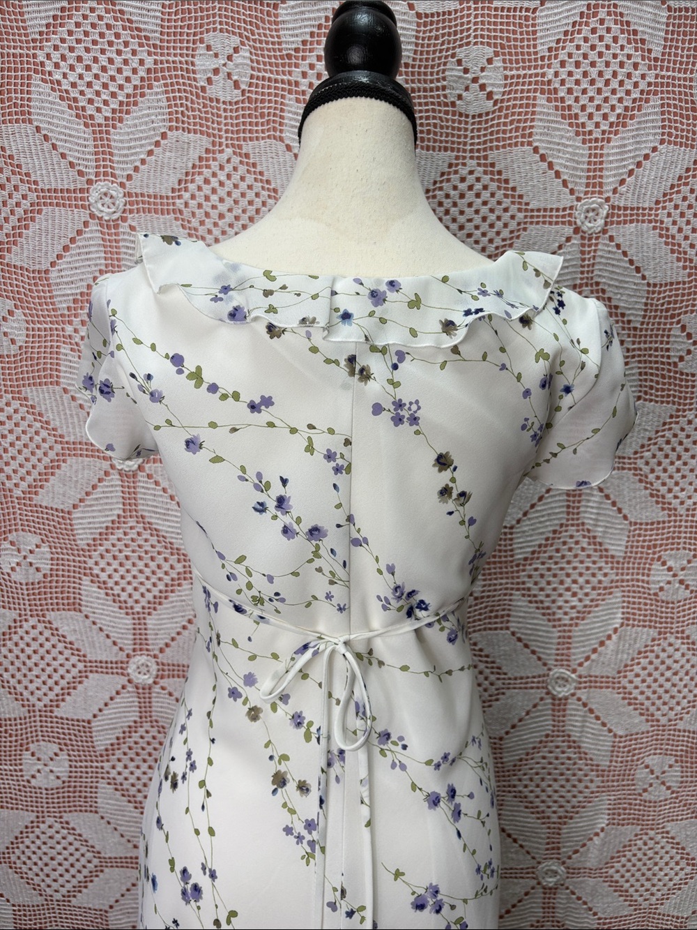 Just Choon Floral Ruffle Midi Dress Size 5 - Picture 7 of 11